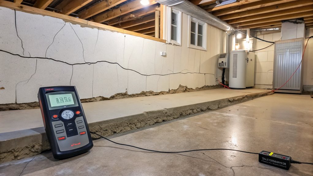 assess basement moisture issues
