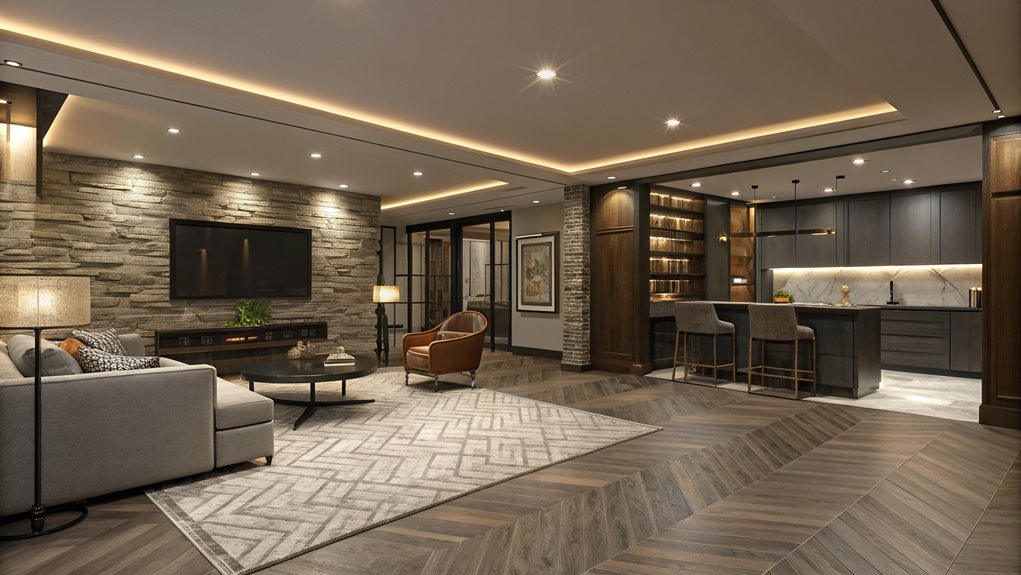 Family entertainment basement