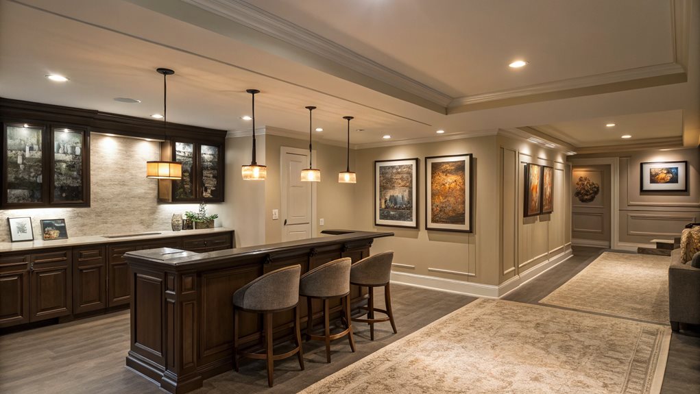 transforming basements with lighting